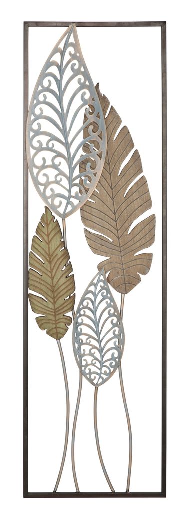 Fali dekoráció, levelek, arany-ezüst - LES FEUILLES - Butopêa